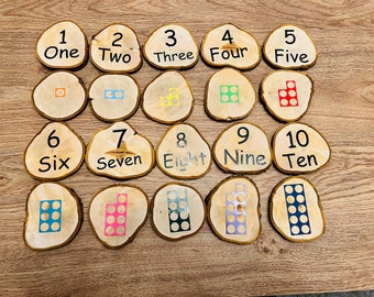 Numicon Style Vinyl Decals, Early Math Learning, Montessori