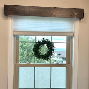 Rustic Farmhouse Wood Valance Cornice - Customizable Wood Window Valance, Handcrafted Wood Pelmet Box, Decorative Curtain Box, FREE Shipping