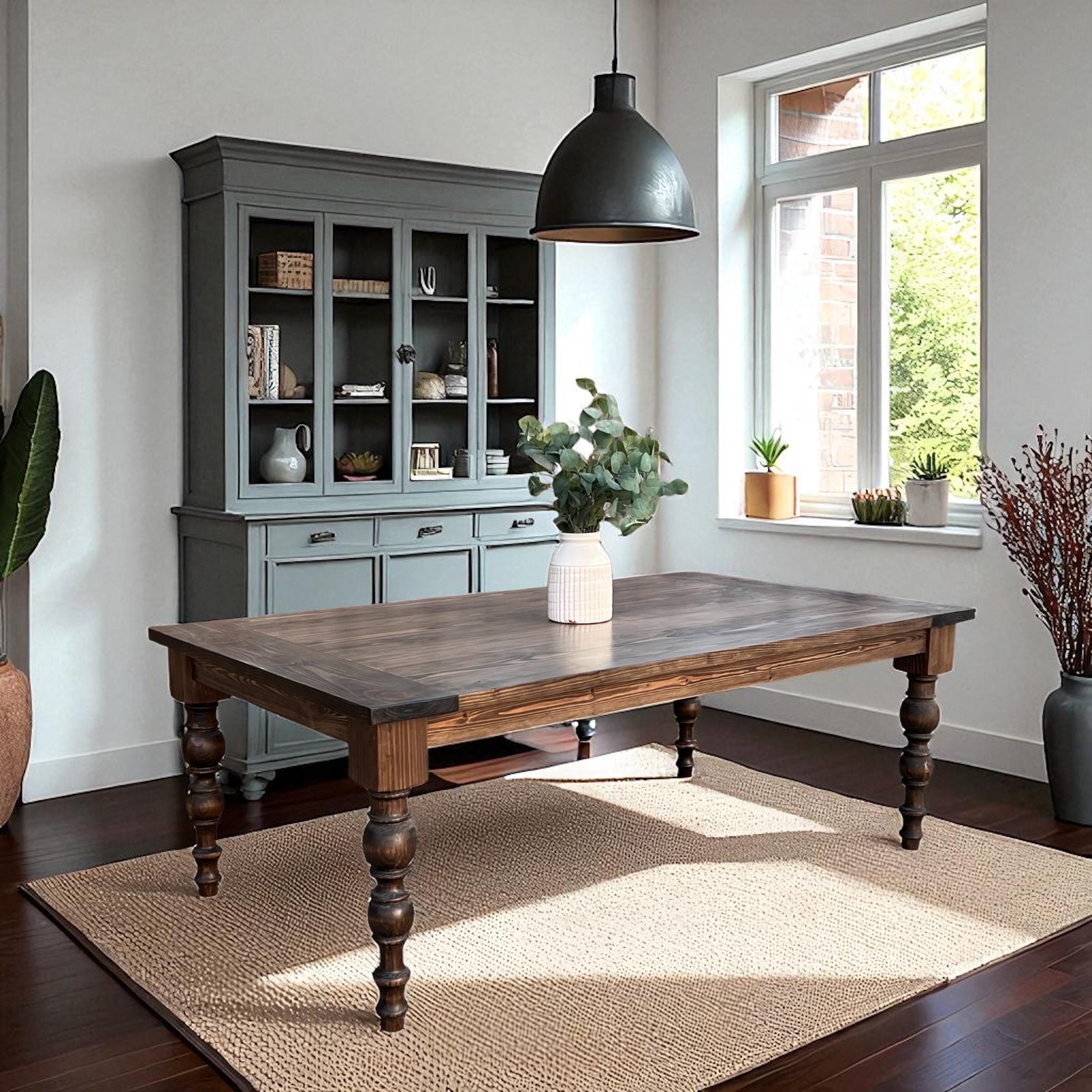 DASHA - Custom Built Dining Table - 100% Solid Wood Table - RH Table ...