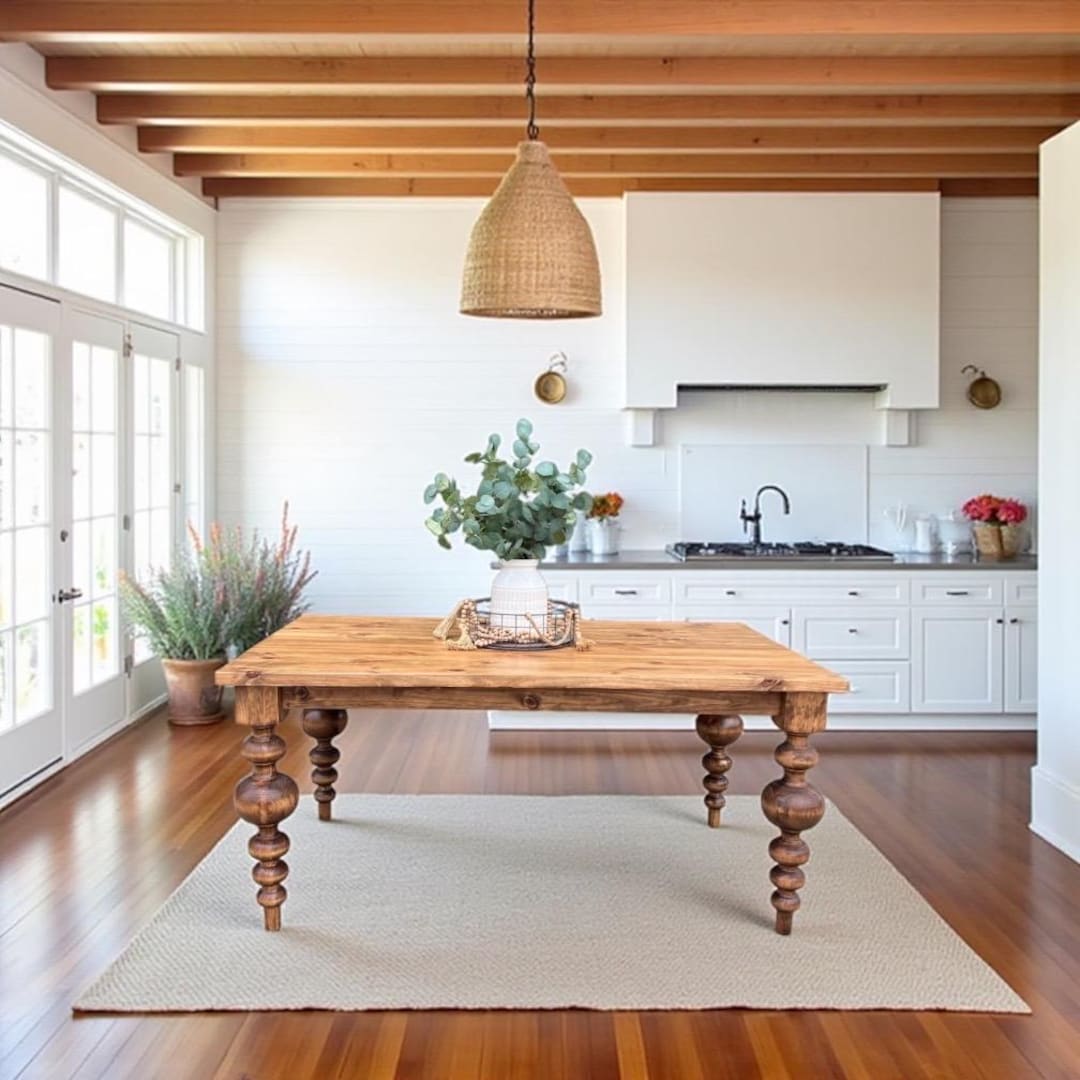 Customizable Solid Wood Dining Table - RH Table - Modern Rustic ...