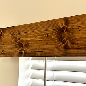 Rustic Farmhouse Wood Valance Cornice - Customizable Wood Window Valance, Handcrafted Wood Pelmet Box, Decorative Curtain Box, FREE Shipping