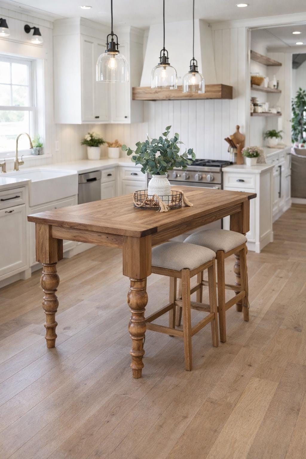 Kitchen Island Solid Wood Kitchen Work Table | Handcrafted Island ...