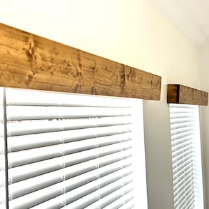 Rustic Farmhouse Wood Valance Cornice - Custom Wood Window Valance, Handcrafted Wood Pelmet Box, Decorative Curtain Box, FREE Shipping!