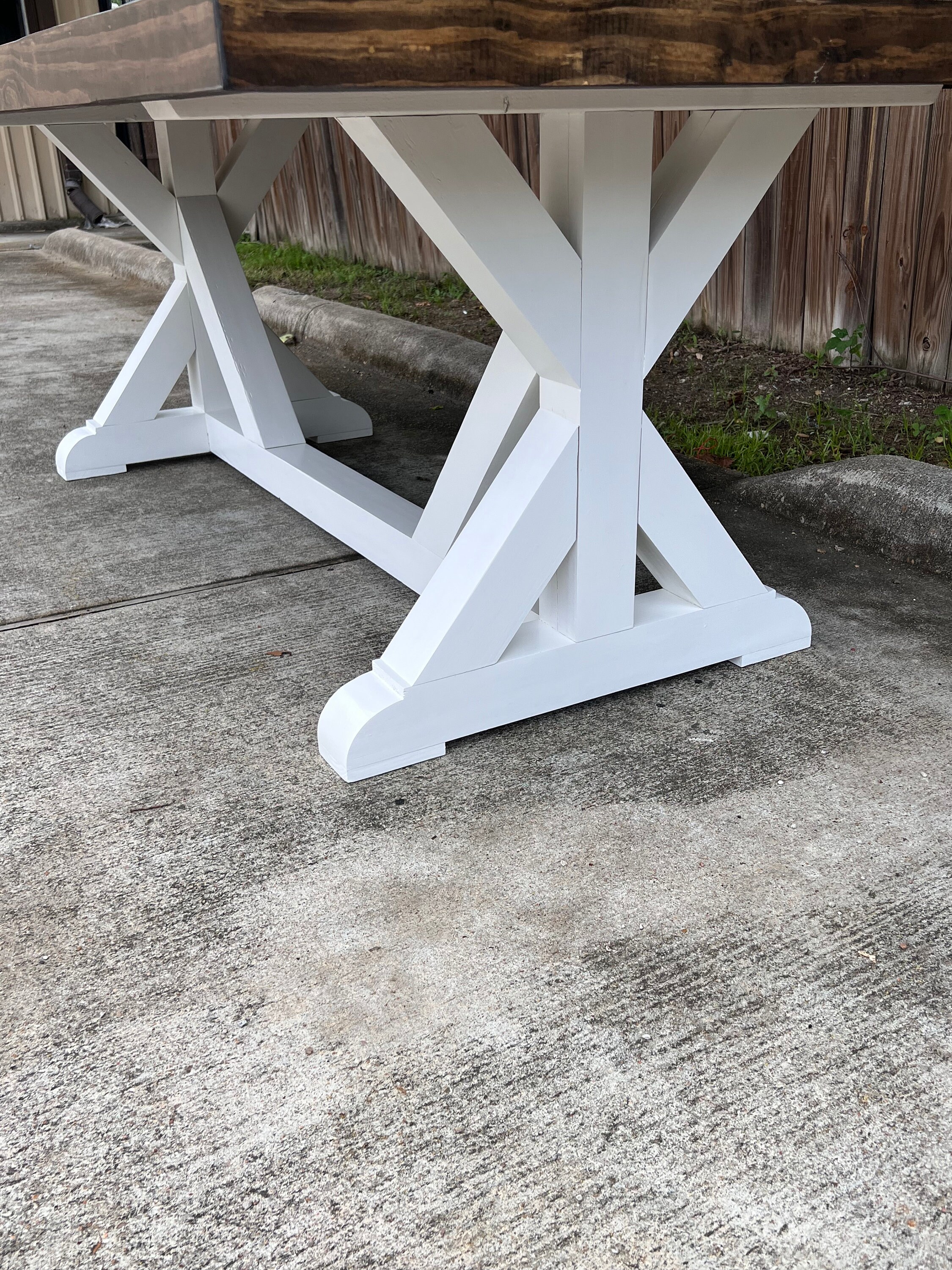 Customizable Solid Wood Dining Table Herringbone Pattern Chevron ...