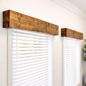 Rustic Farmhouse Wood Valance Cornice - Custom Wood Window Valance, Handcrafted Wood Pelmet Box, Decorative Curtain Box, FREE Shipping!