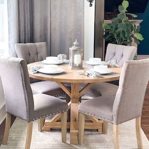 Round Zinc Top Dining Table, Pedestal Dining Table - Etsy Round Zinc Top Dining Table, Pedestal Dining Table - Etsy