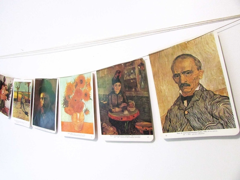 Van Gogh Paintings Double Sided Banner Paper Bunting Gallery Decor Vincent Van Gogh Paintings Art Banner Event Banner Wall Decor