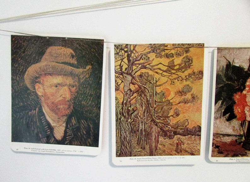 Van Gogh Paintings Double Sided Banner Paper Bunting Gallery Decor Vincent Van Gogh Paintings Art Banner Event Banner Wall Decor