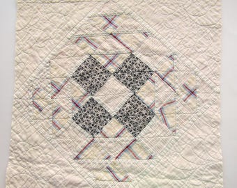 Lovely Antique 1910 Era 9 Patch Calico and Shirting Cottons