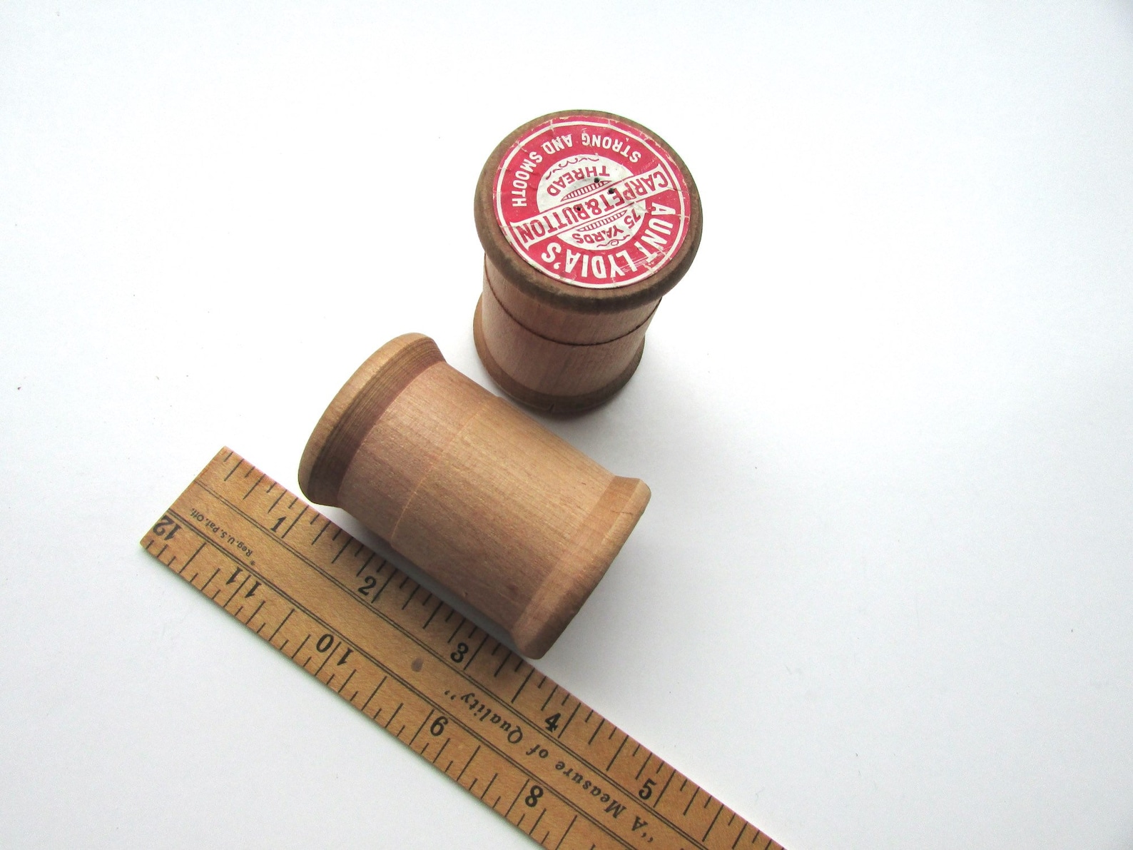 Two 1920's Vintage Aunt Lydia American Thread Co. Wooden Etsy