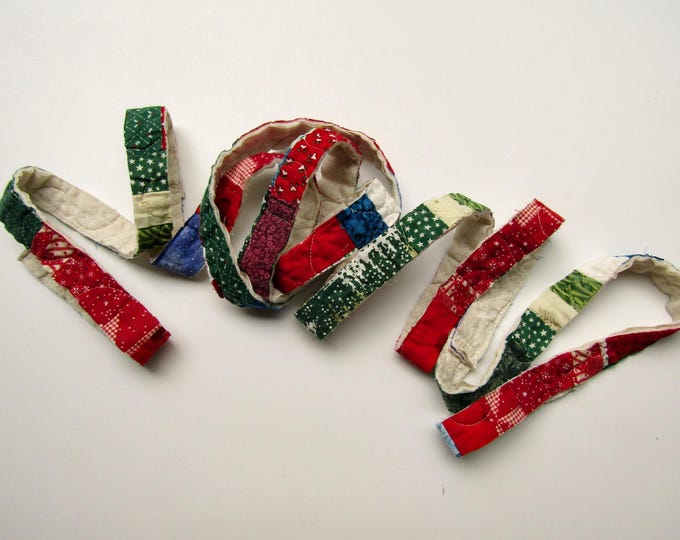Vintage Quilt Patchwork Ribbon Strip, 100+ Inch Long Quilt Piece Strip ...