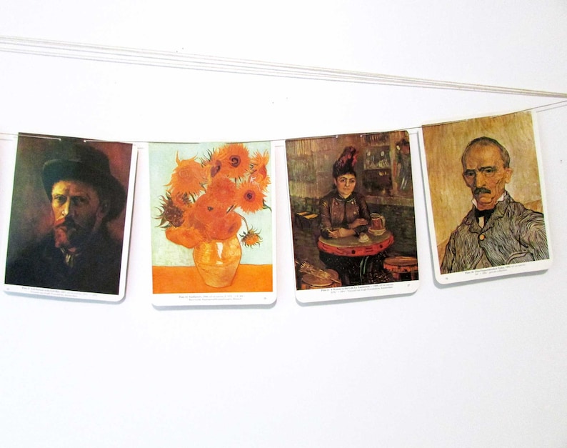 Van Gogh Paintings Double Sided Banner Paper Bunting Gallery Decor Vincent Van Gogh Paintings Art Banner Event Banner Wall Decor