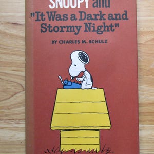 Snoopy It Was a Dark and Stormy Night - Etsy