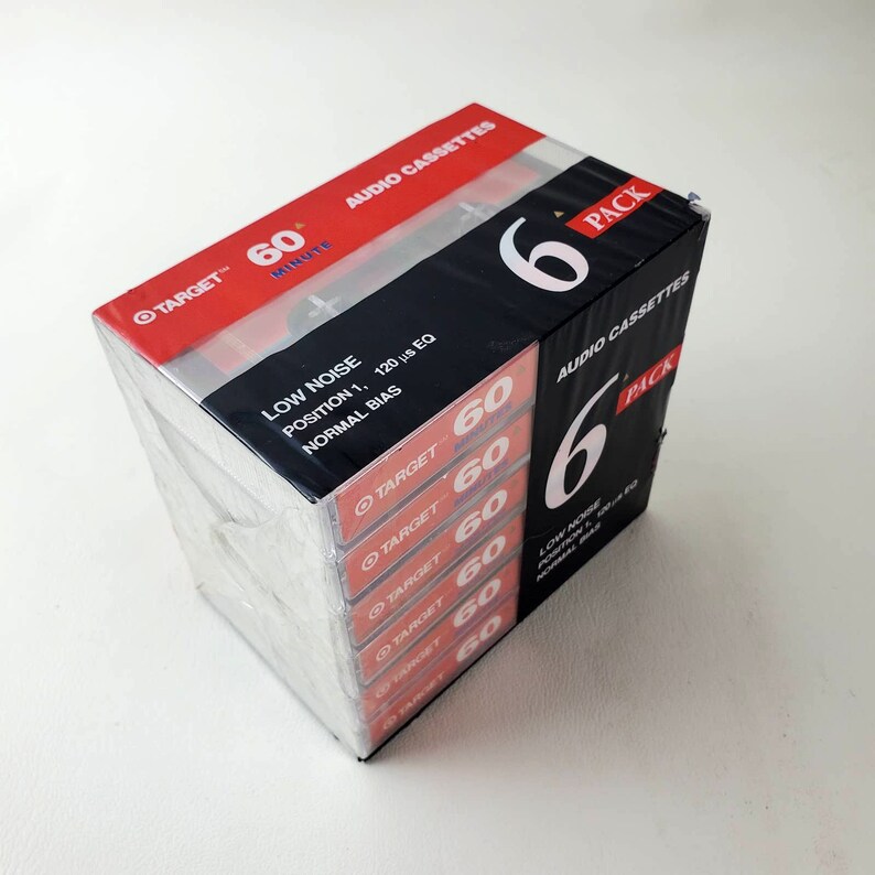 TARGET Audio Cassette Tapes 60 Minutes Low Noise 6 Pack NEW Etsy