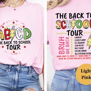 Chemise de professeur de rentrée scolaire, chemise de professeur ABCD, cadeau de rentrée scolaire, t-shirt de professeur de rentrée scolaire, cadeau de professeur, chemise de tournée