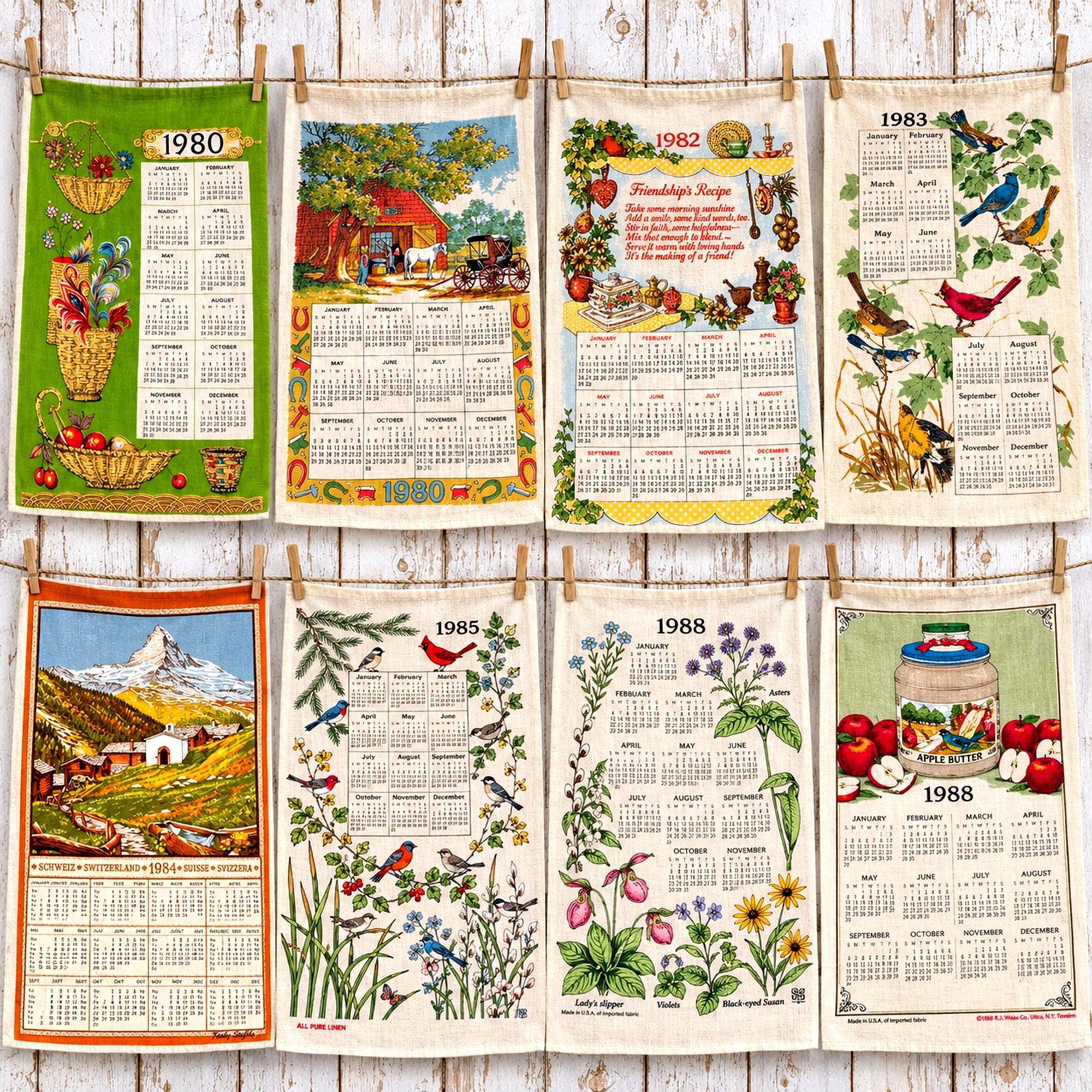 1985 Calender - Etsy