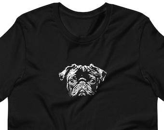 Pug T-shirt by Dogface Studio