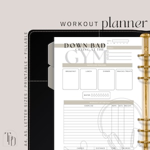 Swiftie Workout Planner Printable, Fitness Tracker, Daily Meal Workout Planner, Exercise Planner, Digital Planner, Letter A4 A5 Insert