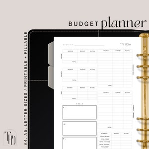 Peut inclure: Un planificateur de budget imprimable avec des sections pour les revenus, les économies, les dettes, les objectifs, les dépenses fixes et les dépenses variables. Le planificateur comprend une section récapitulative pour le revenu total, les dépenses fixes, les dépenses variables, les économies et les dettes.