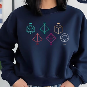 Dungeon Master Sweatshirt, DnD Dungeons Dragons Sweatshirt, Gift for Geeks, RPG Gamer Themed Sweater, DnD Dice Set Gift, Unique Geeky Shirts