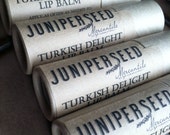 Turkish Delight Lip Balm - Big 0.33 ounce Compostable Plastic Free Cardboard Packaging - Sweetened With Stevia