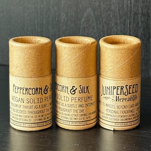 Vegan Solid Perfume Stick, Gender Neutral Natural Essential Oil Parfum Concrete in a Plastic Free Paper Tube image 3
