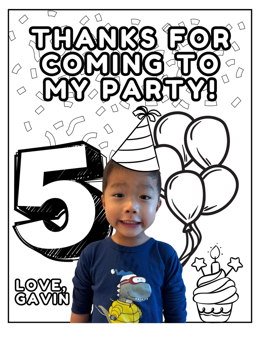 10 Pack Custom Birthday Coloring Sheet Etsy