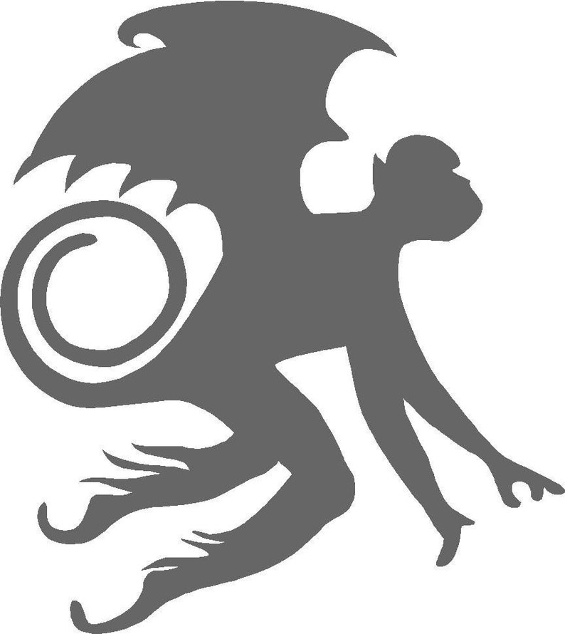 Flying Monkeys SET OF 5 Vinyl Decal Etsy