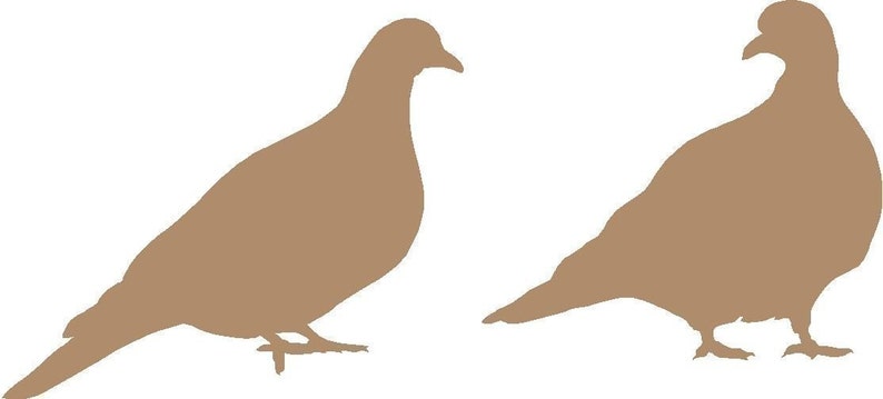 Pair of Pigeons Vinyl Decal