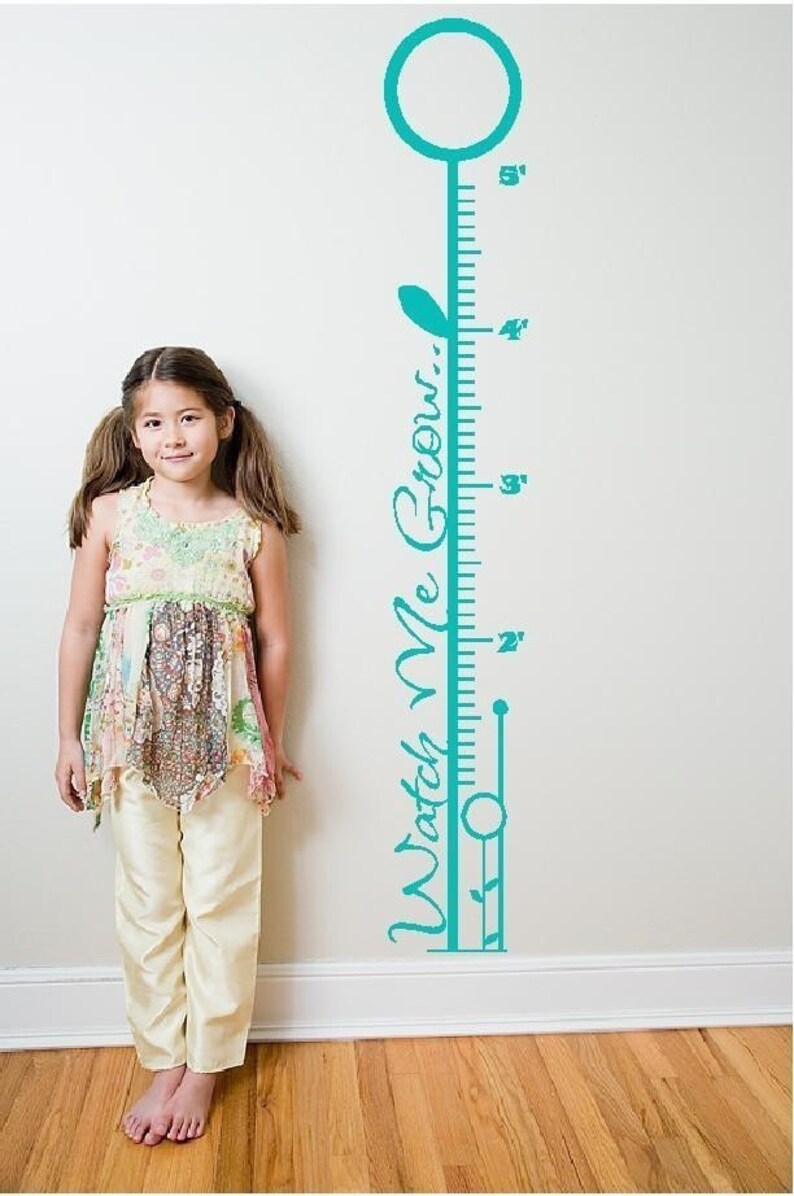 6' Flower Growth Chart Vinyl Decal Etsy
