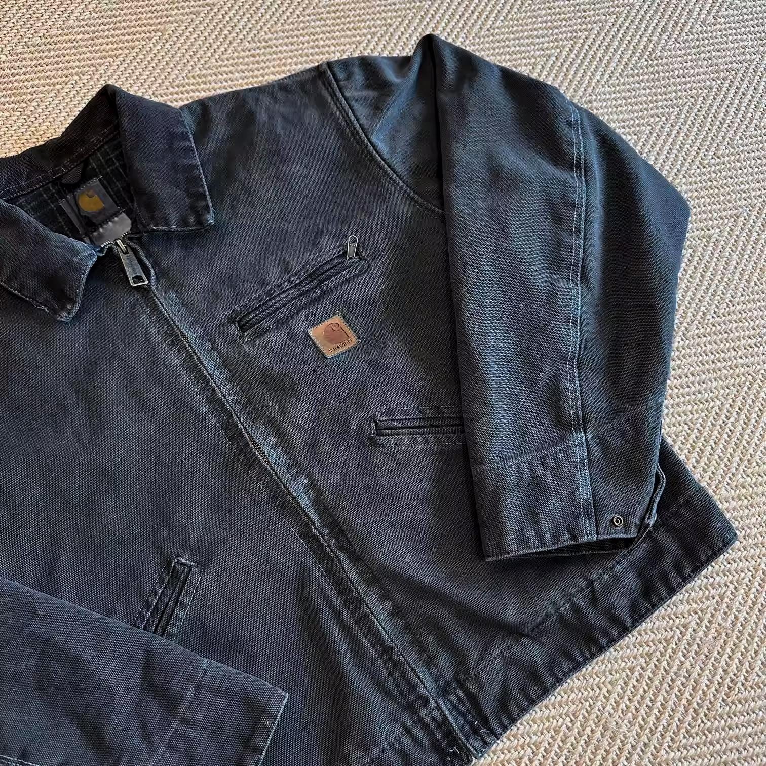Carhartt Detroit Blanket Lined Jacket J97 'dark Gray' - Etsy