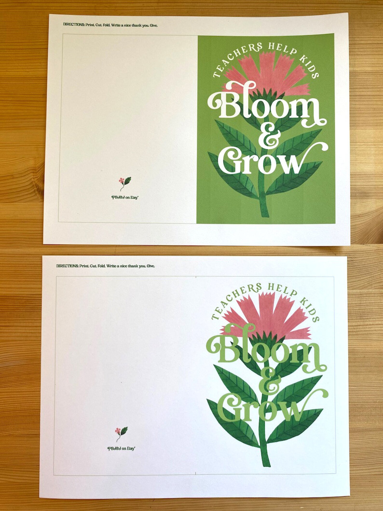 Printable Teacher Thank You Card End of Year Teacher - Etsy