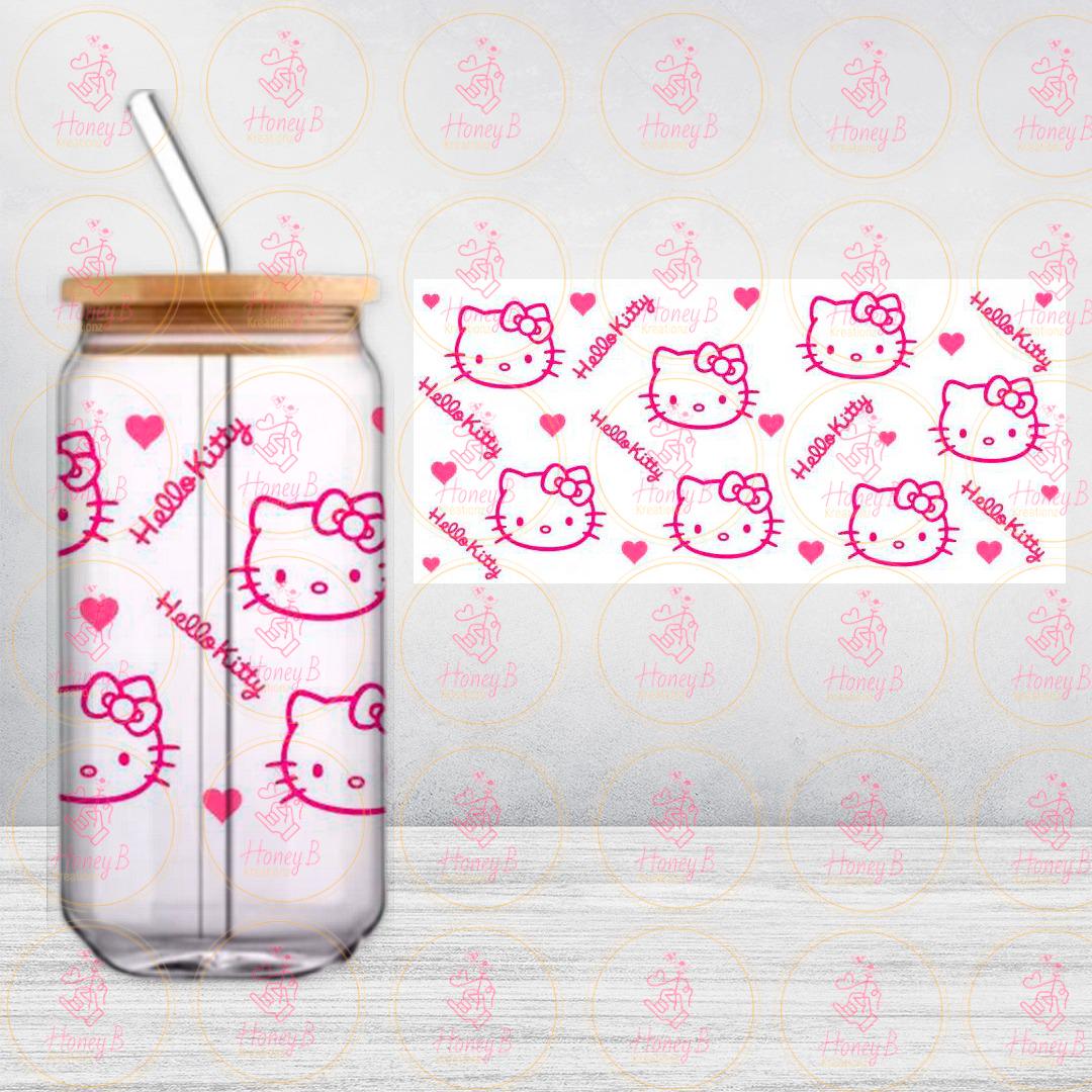 Visage de chaton WRAP/UVDTF | Prêt à postuler | Haute qualité | Imprimé en interne | Application facile | Transfert de tasse | Convient aux tasses de 16 oz à 17 oz