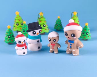 The Whole Holiday Crew! 6-Piece Flexi Christmas Keychain Set!