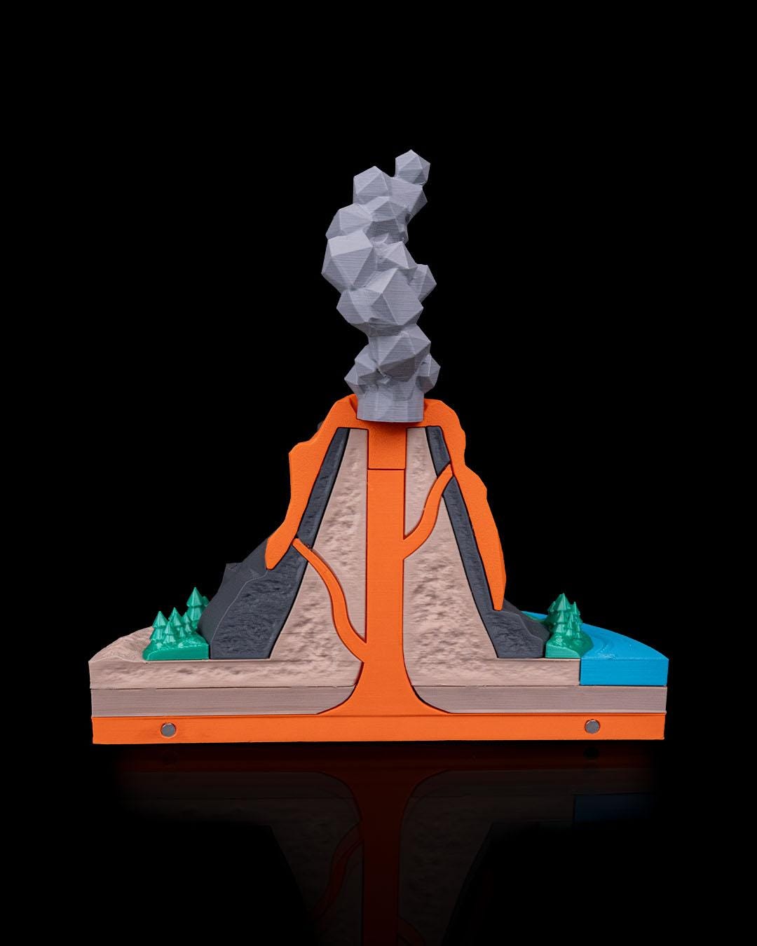 Explore Earth's Fury: Our 3d-printed Volcano Model! - Etsy