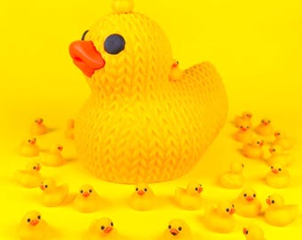 Quack-tastic Savings: The Crochet-Style Rubber Duckie Piggy Bank!