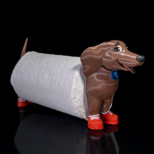 Porta-toalhas de papel para cachorro salsicha