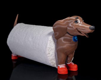 Wiener Dog Paper Towel Holder