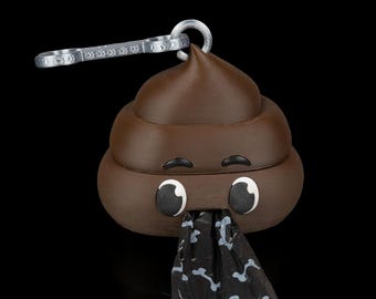 Poop Emoji Bag Dispenser: 3D Printed Dog Waste Holder