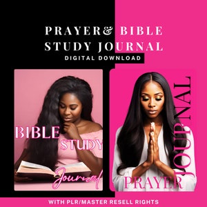 PLR Prayer Journal and PLR Bible Study Journal for Women Done for You Digital Product Journal