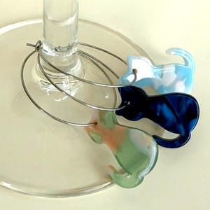 Cat Charms for Wine Glass Markers Cat Marker for Glass Cat Wine Glass Charms Glass Decor Custom Wine Charms Drink Identifier Drink Tag Cat