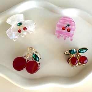 Cherry Hair Clips Cherry Gift Cherry Headwear Cherry Theme Gift Cherry Lovers Coquette Lovers Cute Hair Clip for Girls Coquette Girl Cherry