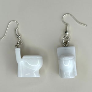 Toilet Earrings Fun Earrings Funny Office Earrings Fun Jewelry Funny Toilet Gift Novelty Earrings Cute Toilet Jewelry Crazy Earrings Weird
