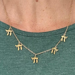 Dainty Gold Chai Necklace Mini Hai Necklace Chai Pendant Small Chai Charms Necklace Jewish Symbol of Life Pendant Delicate Bat Mitzvah Gift