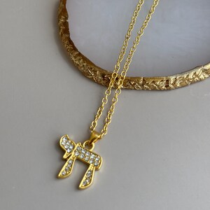 Collar Chai, regalo de San Valentín para novia, collar Hai, colgante Chai, dije Chai, colgante con símbolo de vida, regalo Chai hebreo para Bar Mitzvah