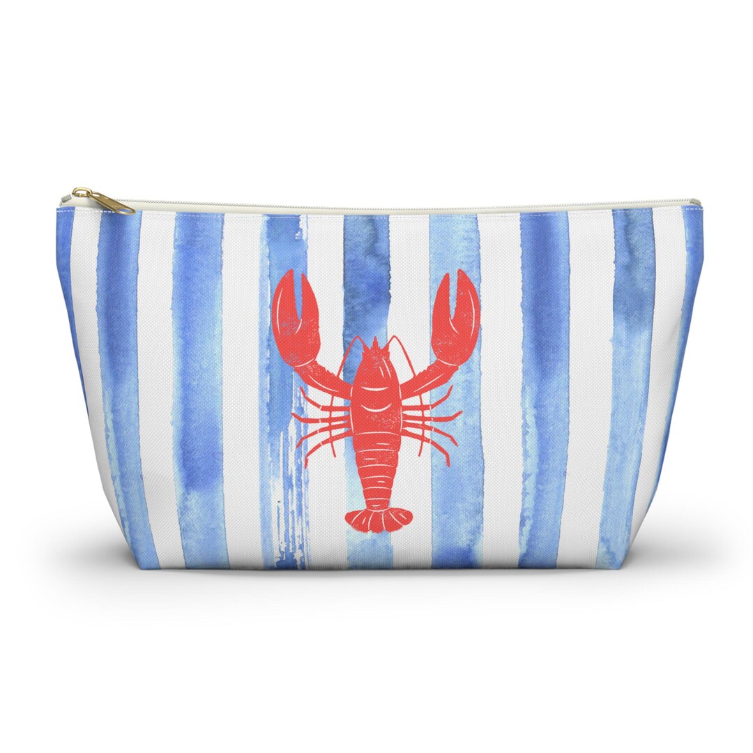 Lobster Print Pattern Leather Tote Bag