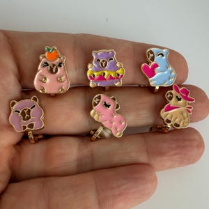 Capybara Earrings Fun Earrings Mini Capybara Gift Fun Jewelry Capybara Lover Gift Novelty Earrings Cute Capybara Jewelry Crazy Earrings Capy