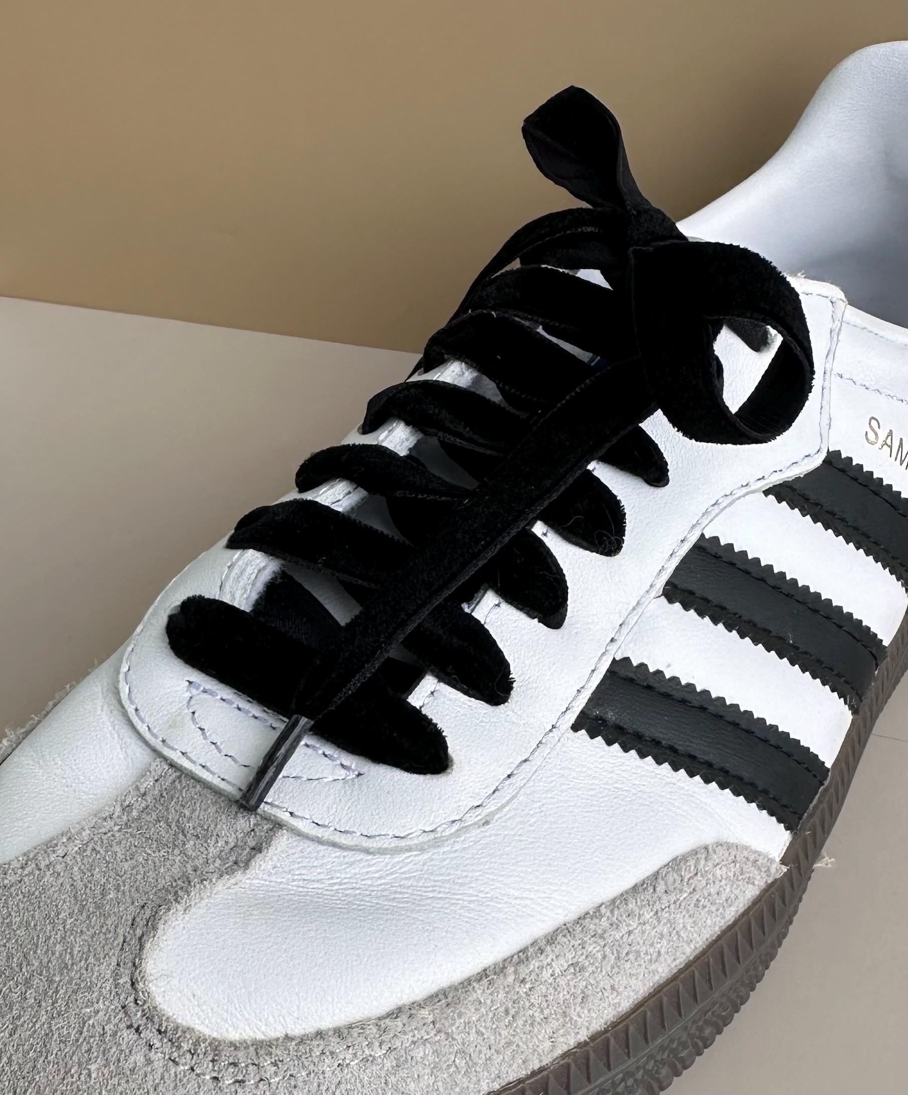 Lacci per scarpe in velluto Lacci per scarpe neri Lacci per scarpe