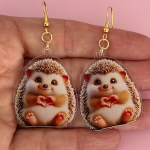 Nette Igel Ohrringe Stachelschwein Geschenk Nette Igel Anhänger Ohrringe Igel-Liebhaber Spaß Ohrringe Neuheit Ohrringe Verrückte Ohrringe Nettes Geschenk