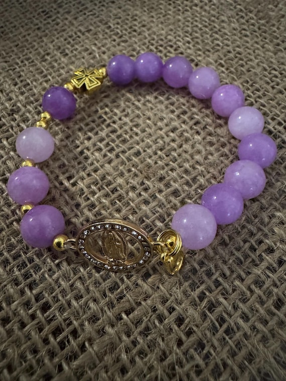 Rosary Collection - Lavender Amethyst Rosary Bracelet